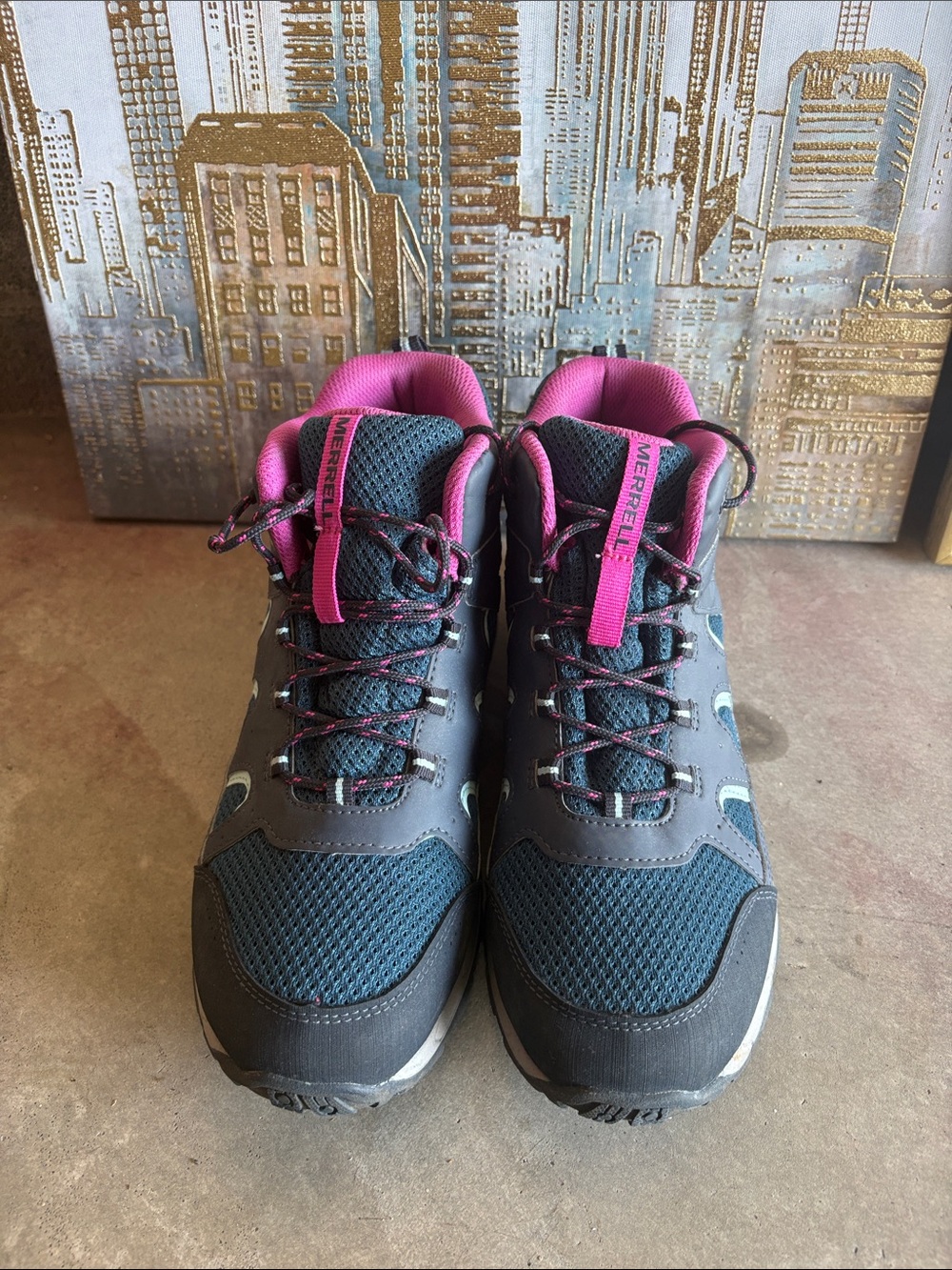 Merrell Women's Gray and Pink Trail Sneakers